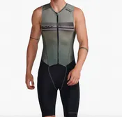 2XU Men's Aero Front Zip Trisuit - Alpine/Periscope