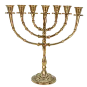 10.75" Brass Menorah