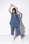 Butterfly Denim Fringe Tunic — LIZA RIETZ