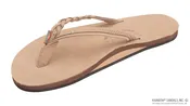 Flirty Braidy - Single Layer Premier Leather 1/2" Narrow Strap with Braid