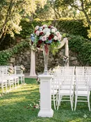 Burgundy Ceremony Arrangements | Elegant Wedding Flowers | Flowers Valley — Flowers Valley Events