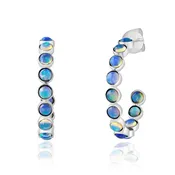 Caribbean Cascade Opal Hoop Earrings