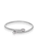 Lina Bypass Bracelet In White Gold