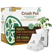 Char Coir - 1-Gal Crush Pot 70% Coco Pith / 30% Coco Fiber Compressed Growing Medium in Recyclable Plastic Pot