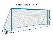 6x18 Soccer Goal Net (NO TOP DEPTH- 6.5x18.5x0x6.5)