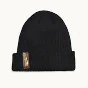 Black Wool Blend Beanie