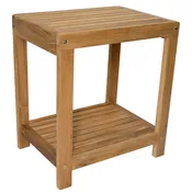 Bali Teak Shower and Bath Spa Bench with Shelf – 18″