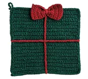 Crochet Knit Trivet - Present
