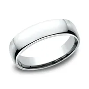 10k White Gold 5.5mm European Comfort Fit Wedding Band
