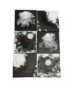 #111  SeT of Four Black & White Acrylic  and Ink Paintings  On canvas titled La Luna