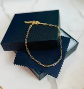 Truly Simple's Everyday Paperclip Anklet - Water Resistant - Gold or Silver