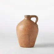 Small Honey Color Stoneware Jug