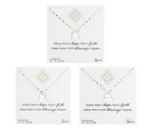 16-18"L SILVER CROSS TAG NECKLACE ADJUSTABLE