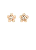 Ainsley Puffy Pave Flower Earrings - Gold