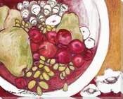 Always Plenty Bowl of Fruit Wrapped Canvas Giclee Print Wall Art