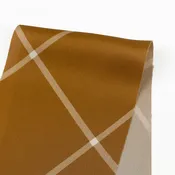 Windowpane Plaid Satin - Caramel