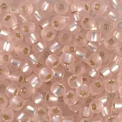 6/0 Matte Silver Lined Light Blush Miyuki Seed Bead 6-23F 20g
