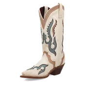 *PRE-ORDER* Honky Tonk Halo Leather Boot - White