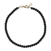 14kt 4mm Onyx Beaded Bracelet