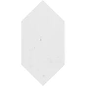 Aspen White Honed Large Picket Waterjet Marble Tile 6x12