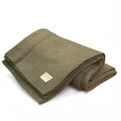 Bundes-Eigentum Military Wool Blanket – German Surplus, Oversized 60% Wool