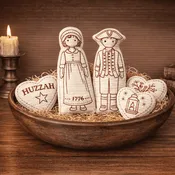 1776 Patriot Dolls Historic Redwork Embroidery Kit
