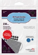 3D Foam Circles - Black, Mix by 3L Scrapbook Adhesives