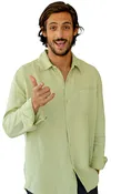 100% Hemp Men's Long Sleeve Button Down Shirt