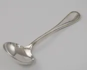 7 1/8" Silverplate Gravy Ladle "Perles" by Christofle