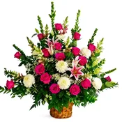 Natural affection hot pink roses