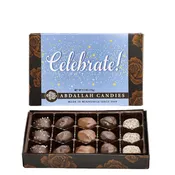 Abdallah Candies : Greeting Card Box "Celebrate!" Chocolate Assortment