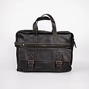 Floater Leather Briefcase - Black