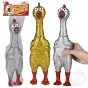 13.25" Sparkle Rubber Chicken
