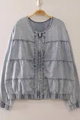 Blue Skies Ahead Tiered Denim Jacket