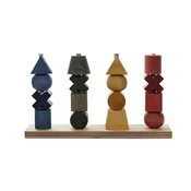 4-Across Rainbow Stacking Toy XL (Wooden Story)