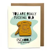Card: Old School - Rotary Phone Magnet w/ Card