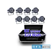 RENTAL (8)  MPROW BlackHawk LED Par 6in1 RGBWAP + UV IP65 Outdoor BLACK LIGHT