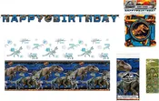 Jurassic World Birthday Party Supplies Bundle Pack includes Table Cover and 6ft Birthday Banner Set