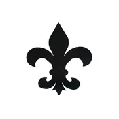 10-1/2" Fleur De Lis - Black