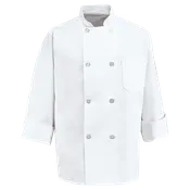 Eight Pearl Button Chef Coat