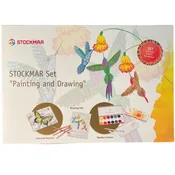 Stockmar Painting + Drawing Set - Paint, Paper, HEXAGONAL Pencils
