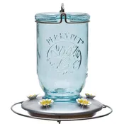 Perky-Pet 32 oz Mason Jar Hummingbird Feeder, 5 Ports, 2-Pack
