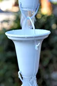 Aluminum Rain Chains-Decorative white Flared Cups