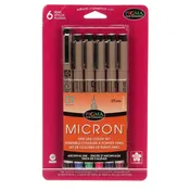 Pigma Micron Pen Set Size 01  6 Colors