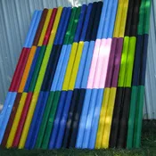 10ft 2 Color Stripe CUT Rails/Poles Wood Horse Jumps Bundle/6
