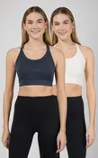 2 PK Stone Washed Seamless Marvella Bra Tank