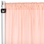 Chiffon Curtain Drape 14ft H x 118″ W Panel – Blush/Rosegold