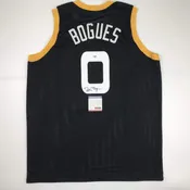 Autographed/Signed Muggsy Bogues Space Jam Monstars Black Basketball Jersey PSA/DNA COA