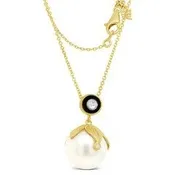 24kt Yellow Gold Chain, Pearl, and Diamond — Multipearl