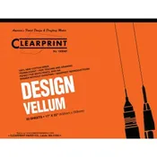 1000H DESIGN VELLUM PLAIN 50-SHEET PAD 17X22